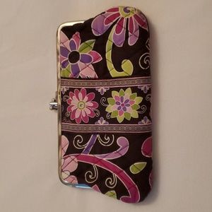 Vera Bradley double kiss lock clutch